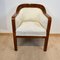 Biedermeier Bergege Chair in Walnut & Creme Velvet, Austria, 1840s, Image 2