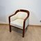 Biedermeier Bergege Chair in Walnut & Creme Velvet, Austria, 1840s 6