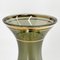 Large Green Glass Vase with Golden Decor, 1960s 9