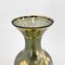 Large Green Glass Vase with Golden Decor, 1960s 6