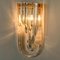 Lámpara de pared de cristal curvado y latón dorado de Venini, Italia, años 60, Imagen 9
