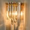 Wall Light in Curved Crystal Glass and Gilt Brass from Venini, Italy, 1960s, Image 4