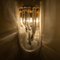 Lámpara de pared de cristal curvado y latón dorado de Venini, Italia, años 60, Imagen 8
