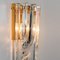 Wandlampe aus gebogenem Kristallglas & vergoldetem Messing von Venini, Italien, 1960er 5