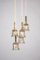 Cinq Lampes Cascade en Verre Texturé Opalin de Kaiser Idell / Kaiser Leuchten, 1970s, Set de 2 9
