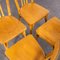 French Blonde Beech Tri Back Bentwood Dining Chairs from Baumann, 1950s, Set of 4, Image 2