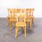 French Blonde Tri Back Bentwood Dining Chairs from Baumann, 1950s, Set of 6, Image 1