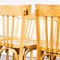 French Blonde Tri Back Bentwood Dining Chairs from Baumann, 1950s, Set of 6 5