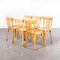 French Blonde Tri Back Bentwood Dining Chairs from Baumann, 1950s, Set of 6 3