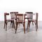Dark Oak Bistro Chairs from Baumann, 1960s, Set of 5 4