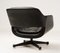 Black Leather Swivel Lounge Chair by Olli Mannermaa, 1970s 2