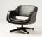Black Leather Swivel Lounge Chair by Olli Mannermaa, 1970s, Image 3