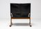 Italian Black Leather Lounge Chair, 1960s 7
