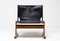 Italian Black Leather Lounge Chair, 1960s 5