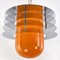 Space Age Lounge Ceiling Lamp with Orange Glass, 1970s 3