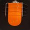 Space Age Lounge Ceiling Lamp with Orange Glass, 1970s, Image 6