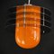 Space Age Lounge Ceiling Lamp with Orange Glass, 1970s 4