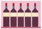 Gio Bellagio, The Wine Cabinet Bottles Display, 2023, Acryl auf Aquarellpapier 1