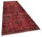 Turkish Red Overdyed Runner Rug 2