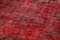 Alfombra de pasillo turca sobreteñida en rojo, Imagen 5
