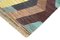 Tappeto vintage multicolore in cotone e lana, Immagine 4