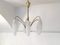 Lámpara de araña italiana Mid-Century de latón con seis brazos, Imagen 4