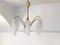 Mid-Century Italian Six-Arm Brass Chandelier 4