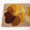 Brown and Yellow Flower Wool Rug attributed to Desso, Netherlands, 1970s 3