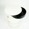 Italian Postmodern Circular Black and White Side Table or Nightstand, 1980s 4