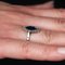 French Art Deco 18 Karat White Gold Shuttle Ring with Sapphire and Diamonds, 1920s 12