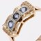 French 1940s Sapphire 18 Karat Rose Gold Knot Tank Ring, Image 10