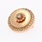 19th Century French 18 Karat Rose Gold Brooch with Diamond and Pearls 4