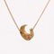 20th Century 18 Karat Yellow Gold Crescent Moon Pattern Necklace with Diamonds, Image 4
