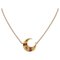 20th Century 18 Karat Yellow Gold Crescent Moon Pattern Necklace with Diamonds, Image 1