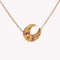 20th Century 18 Karat Yellow Gold Crescent Moon Pattern Necklace with Diamonds 5