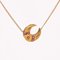 20th Century 18 Karat Yellow Gold Crescent Moon Pattern Necklace with Diamonds, Image 5