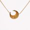 20th Century 18 Karat Yellow Gold Crescent Moon Pattern Necklace with Diamonds 12