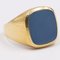 14 Karat Yellow Gold Agate Ring, 1950s-1960s 3