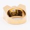 Vintage 18 Karat Gelbgold Tank Ring mit Brillantschliff Diamanten und Rosetten, 1940er 5