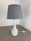 Base de Lampe de Table Moderniste en Verre Satiné Blanc attribuée à Doria Lights, Allemagne, 1970 2