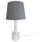 Modernist White Satin Glass Table Light Base attributed to Doria Lights, Germany, 1970s, Image 1