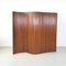 Mid-Century Art Deco French Self-Supporting Wooden Screen attributed to Baumann, 1950s 3