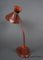 Lampe de Bureau Flexible Diabolo en Cuir Rouge, 1960s 5