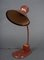 Diabolo Flexible Desk Lamp in Red Leather, 1960s 3