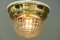 Art Deco Ceiling Lamp with Cut Glass Shade, 1920s 8