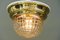 Art Deco Ceiling Lamp with Cut Glass Shade, 1920s, Image 8