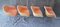 Sillas de comedor con carcasa de fibra de vidrio de tapicería naranja y base en H de Hermann Miller, años 70. Juego de 4, Imagen 12