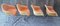 Orangefarbene Esszimmerstühle mit Sitzschale aus Fiberglas und H-Fußgestell von Hermann Miller, 1970er, 4er Set 11
