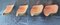 Sedie da pranzo con scocca in fibra di vetro arancione e base a H di Hermann Miller, anni '70, set di 4, Immagine 6