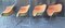 Sillas de comedor con carcasa de fibra de vidrio de tapicería naranja y base en H de Hermann Miller, años 70. Juego de 4, Imagen 5